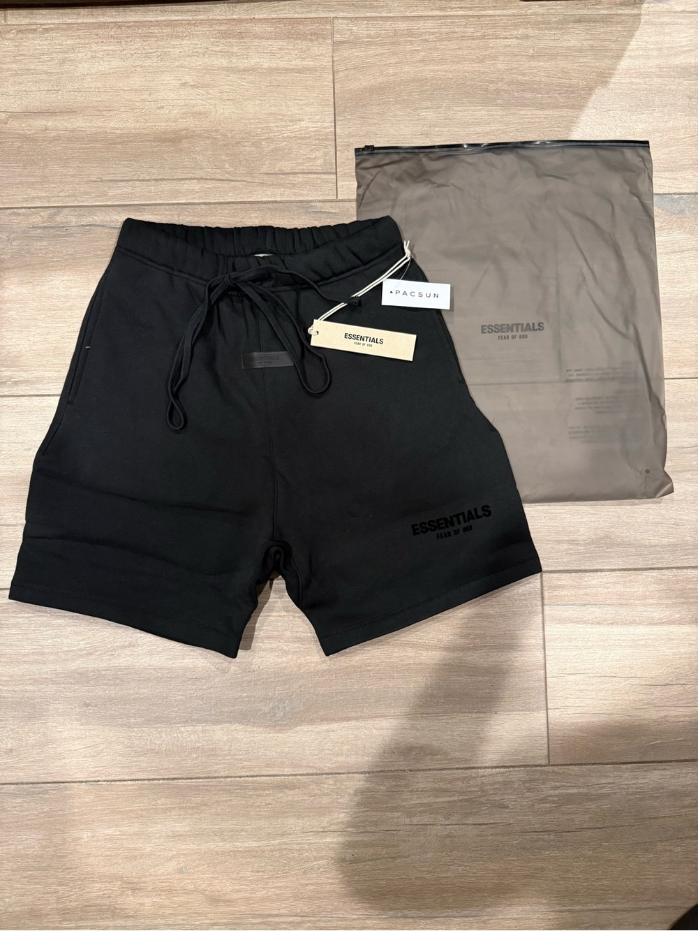 Fear of God Essentials Men's Black Athletic Fleece Shorts